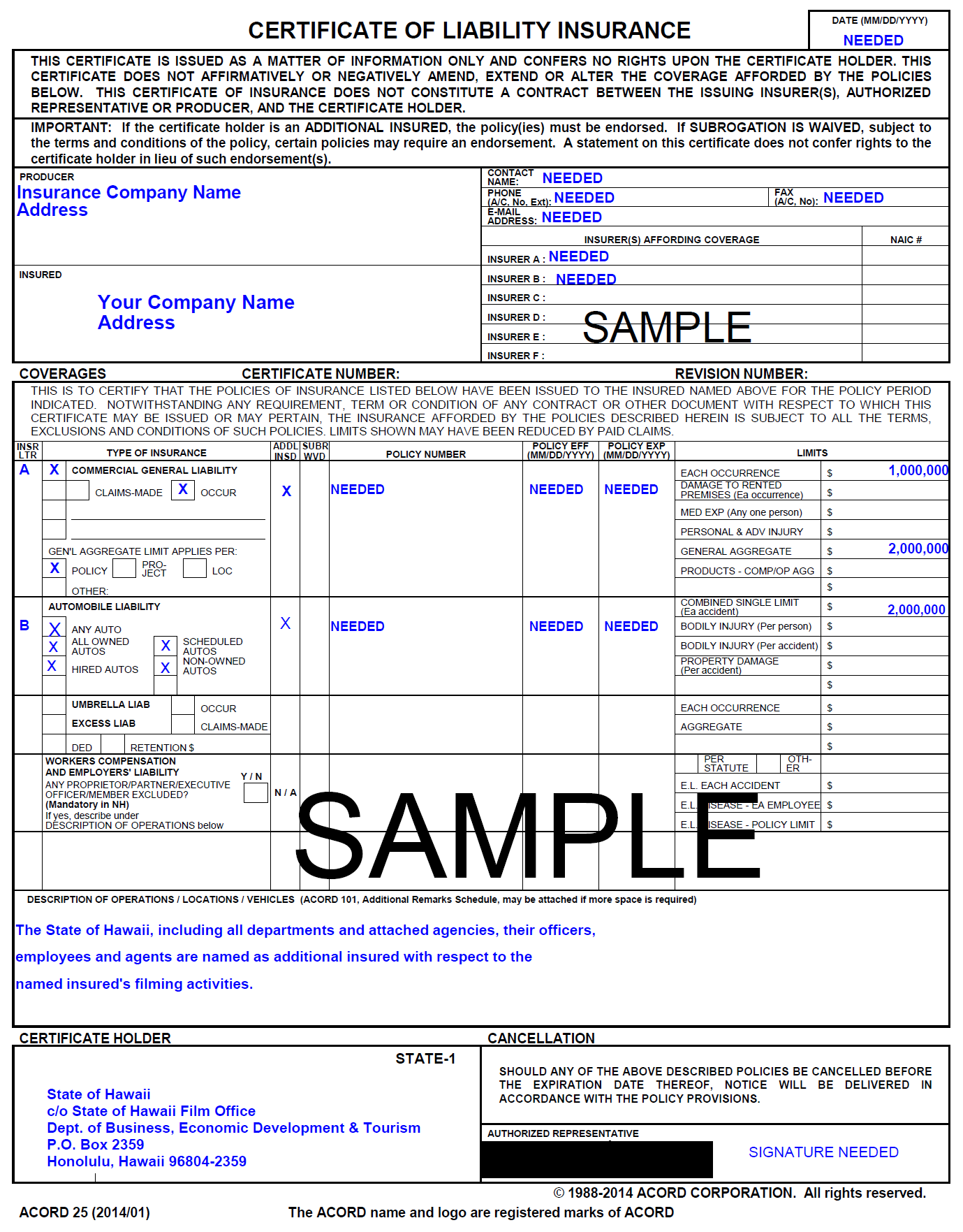 Hawaii Film Office Film Permit